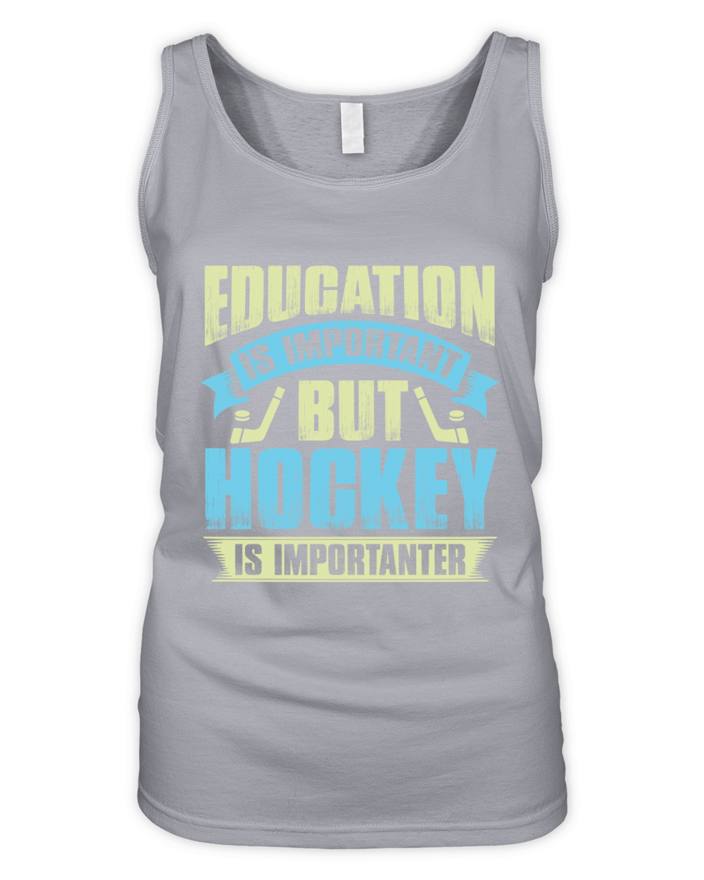 Education is important but hockey is importanter Organic Women's Tank Top