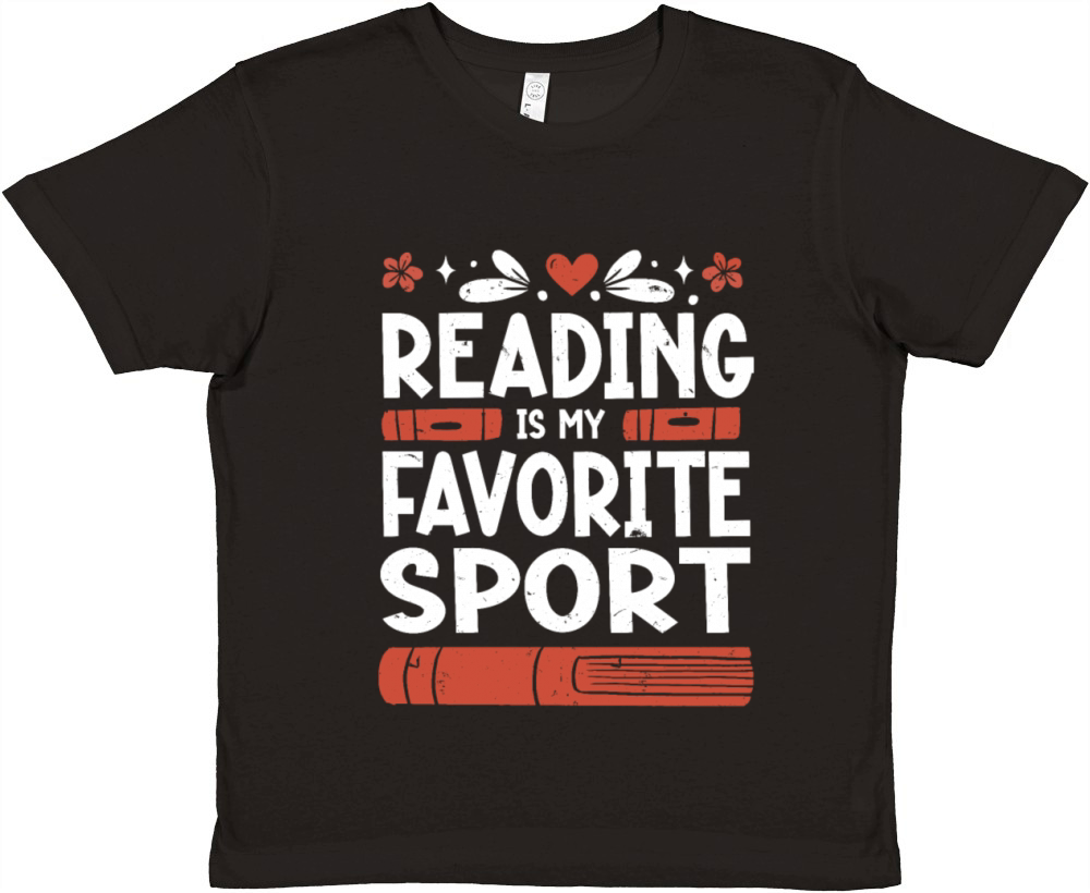 Reading Is My Favorite Sport Bookworm Premium Kids Crewneck T-shirt