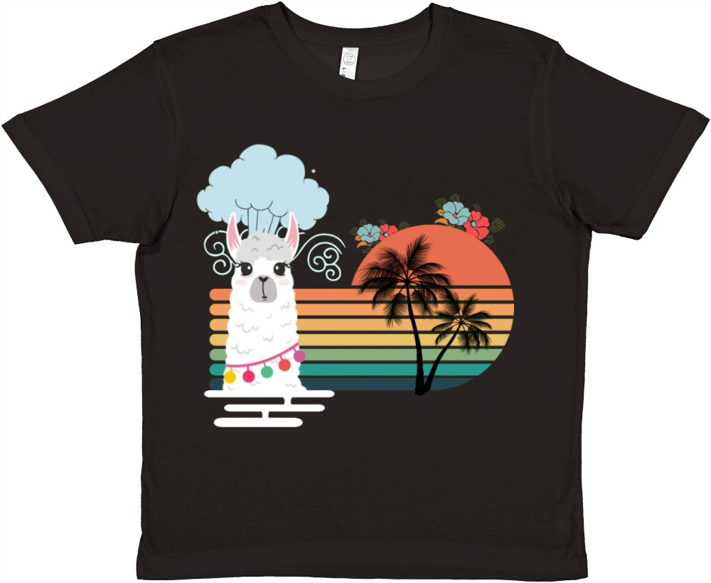 vintage alpacas Premium Kids Crewneck T-shirt