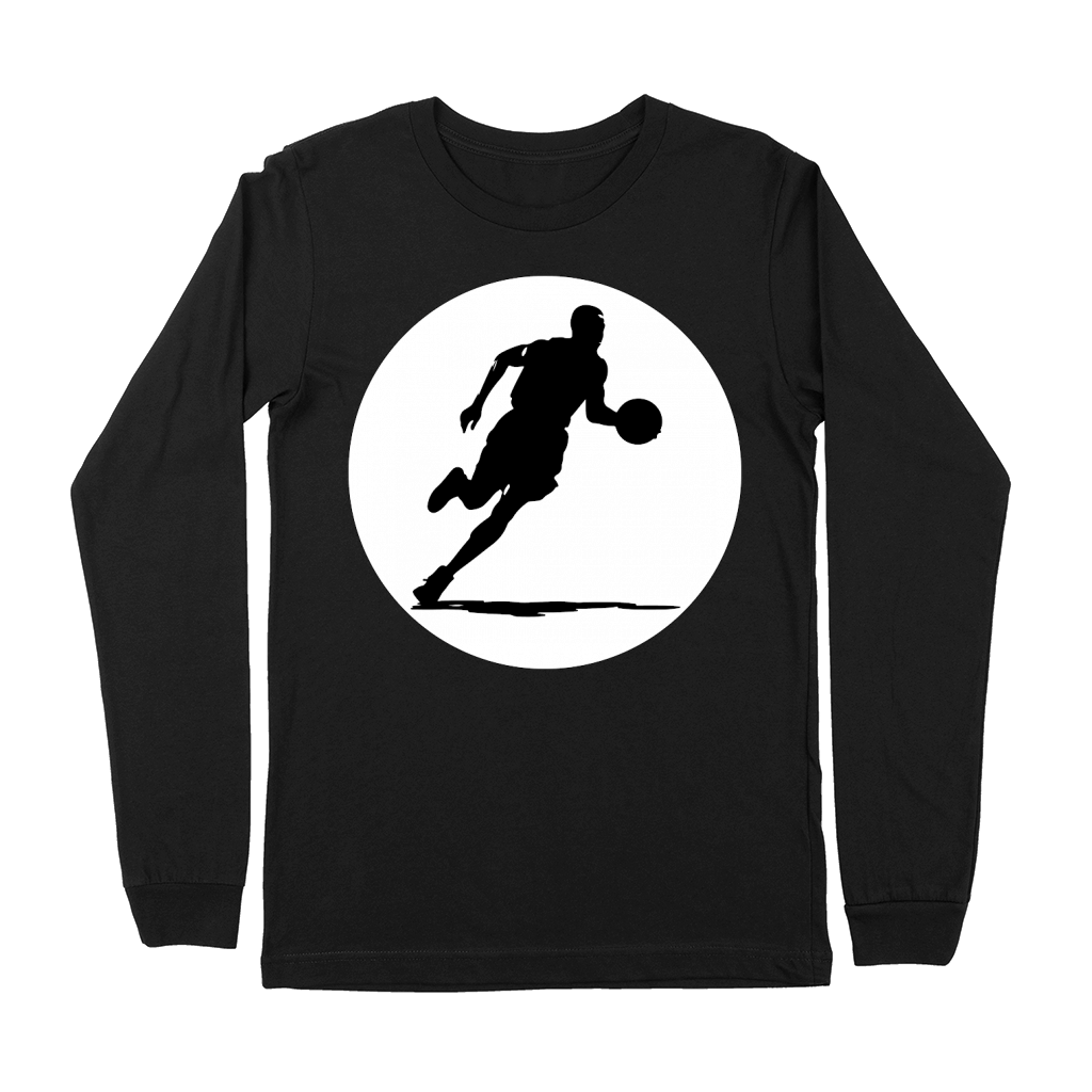 Basketball Player Silhouette (7) Premium Long Sleeve