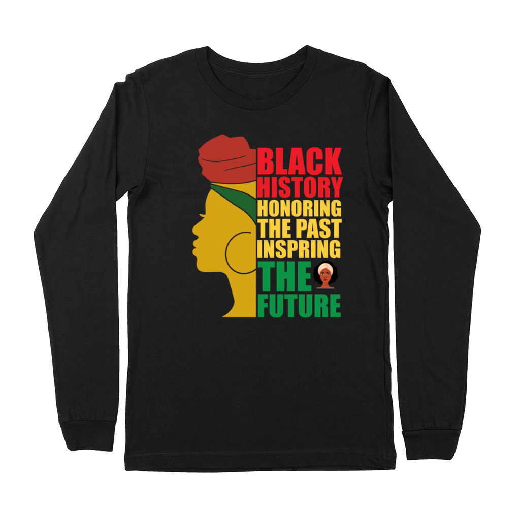 black history honoring the past inspring the futur Premium Long Sleeve