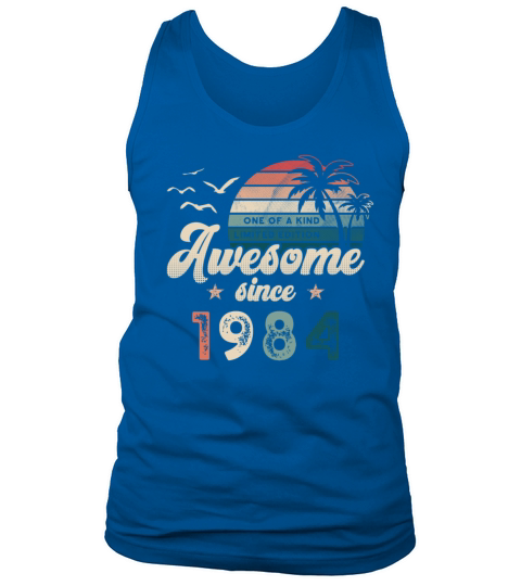 Birthday 1984 Palm Trees Tank Top Unisex