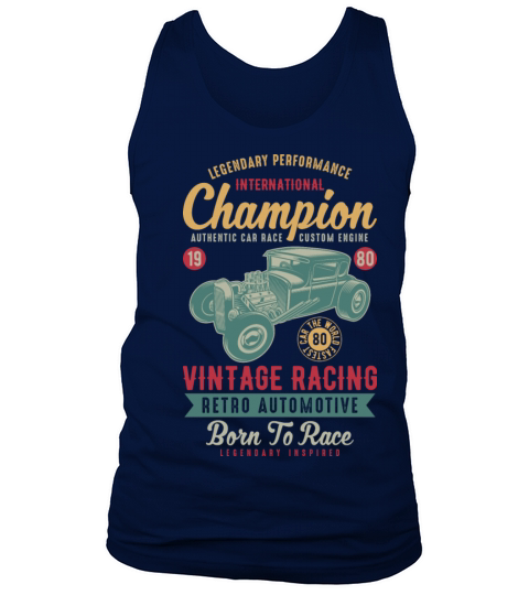 Vintage Racing Car Champion Retro Design Tank Top Unisex