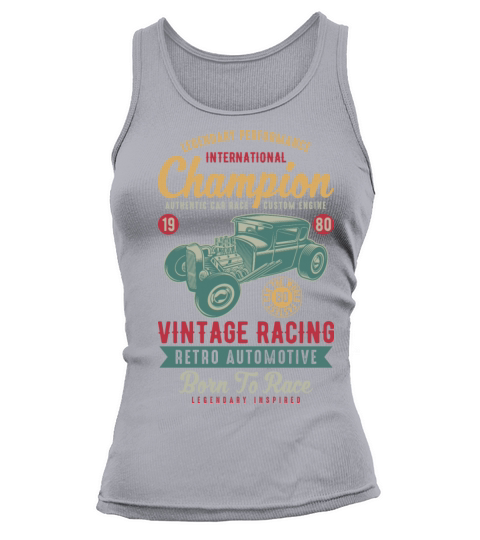 Vintage Racing Car Champion Retro Design Tank top Woman