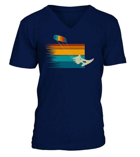Kitesurfer Kiteboard Kitesurfing Vintage-Surf V-Neck T-shirt