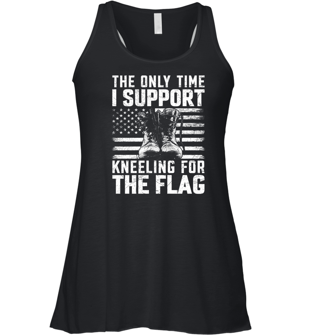 the only time i support kneeling for the flag Women's Flowy Tank Top