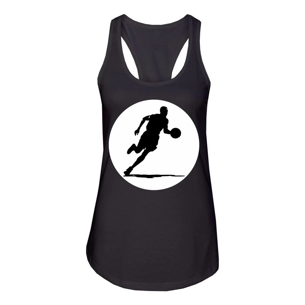 Basketball Player Silhouette (7) Women's Racerback Tank