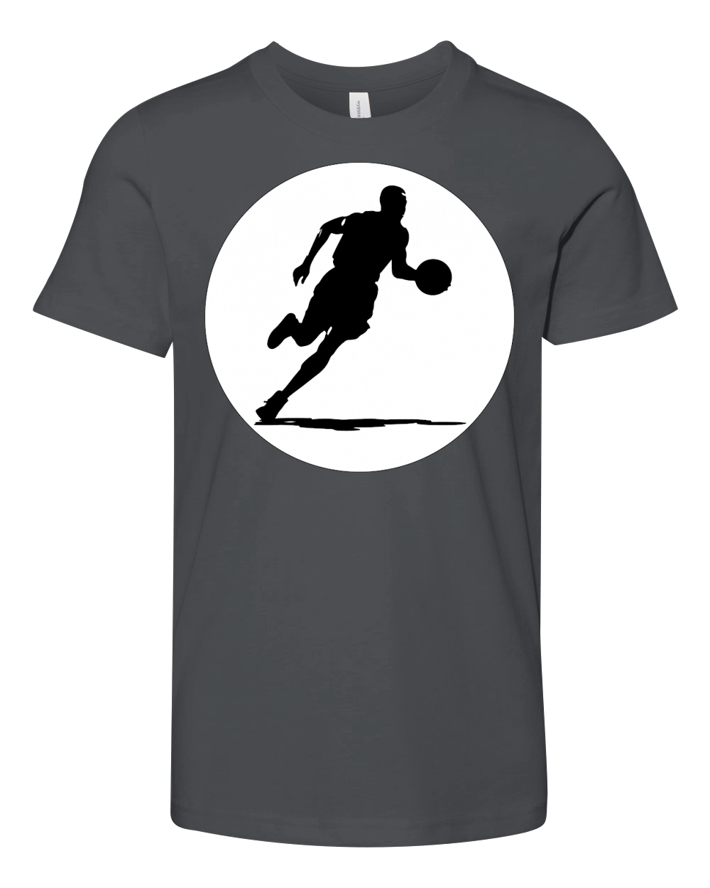 Basketball Player Silhouette (7) Youth Unisex Jersey Tee