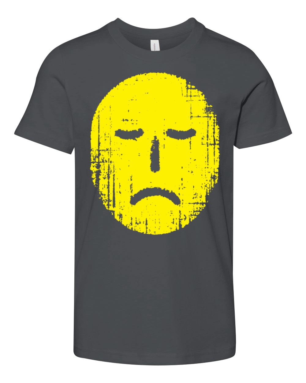 Sad Grunge Yellow Face Youth Unisex Jersey Tee