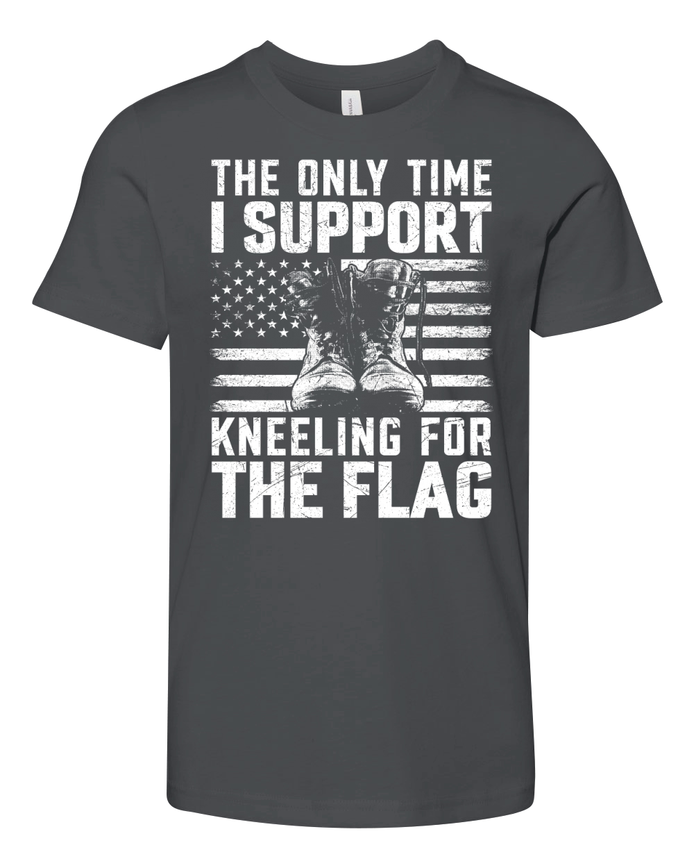 the only time i support kneeling for the flag Youth Unisex Jersey Tee