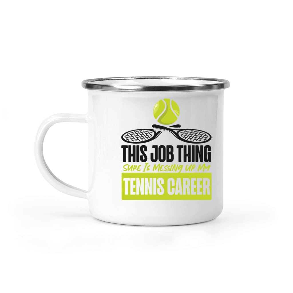 Funny Tennis Player Racket This Camping Mug