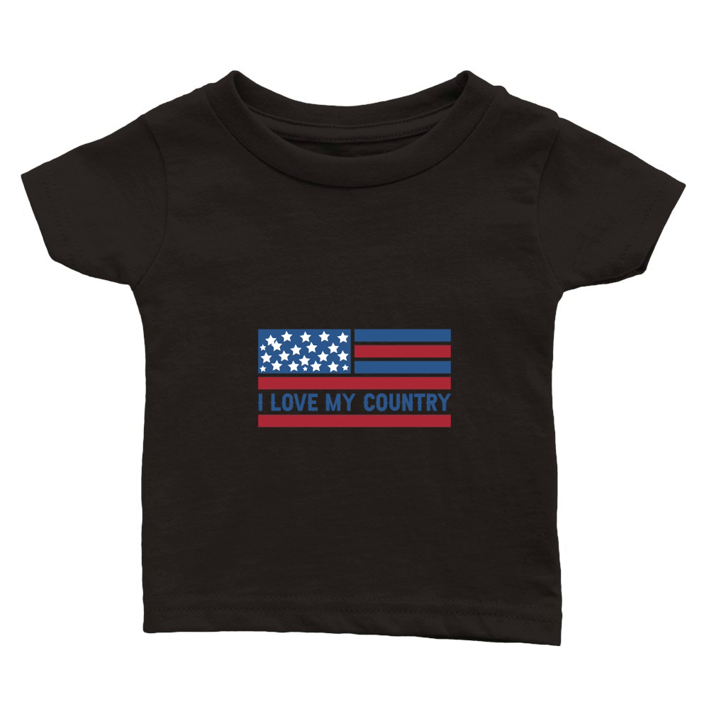 i love my country Classic Baby Crewneck T-shirt