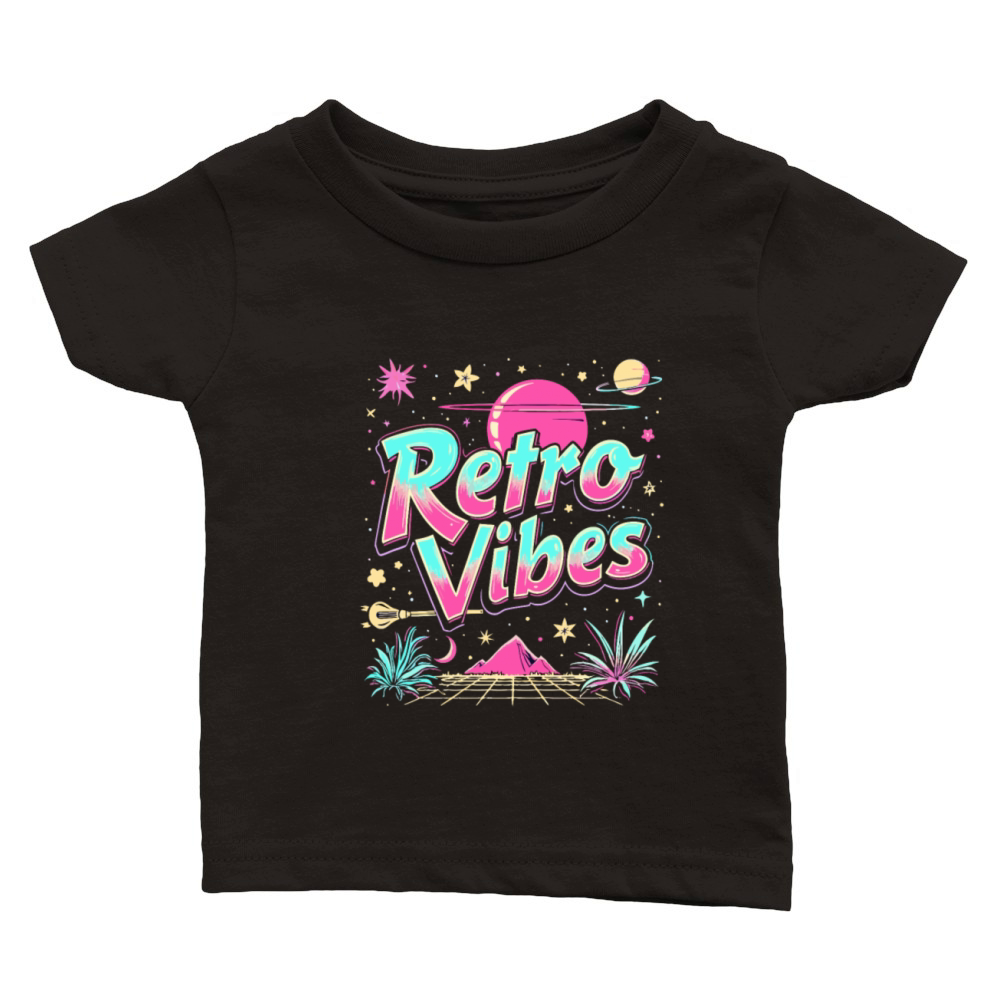 Retro Vibes Classic Baby Crewneck T-shirt