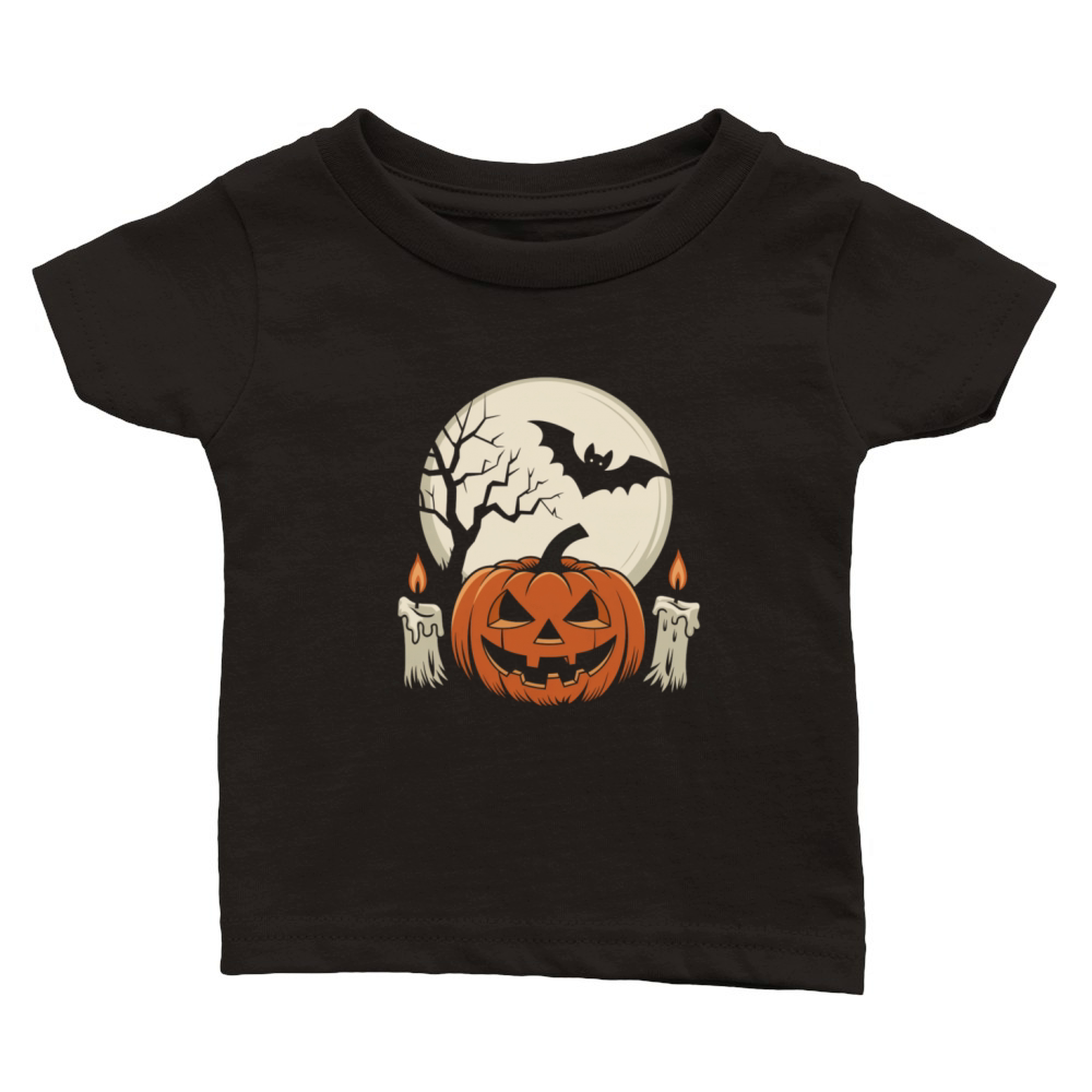 Vintage Pumpkin Scene Halloween Classic T-Shirt Classic Baby Crewneck T-shirt