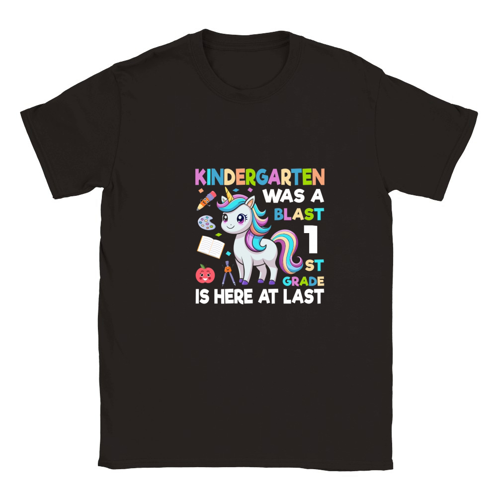 Kindergarten Was A Blast 1st Classic Kids Crewneck T-shirt