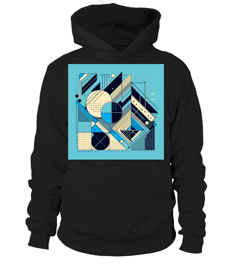 Minimalist Geometric Shapes Retro Style Hoodie Unisex