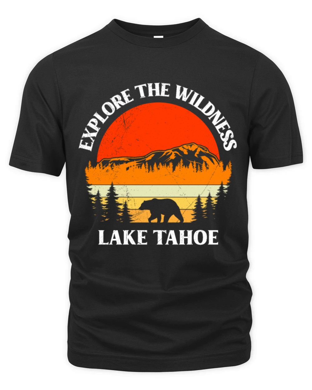 California EXPLORE THE WILDERNESS LAKE TAHOE Organic Unisex T-shirt