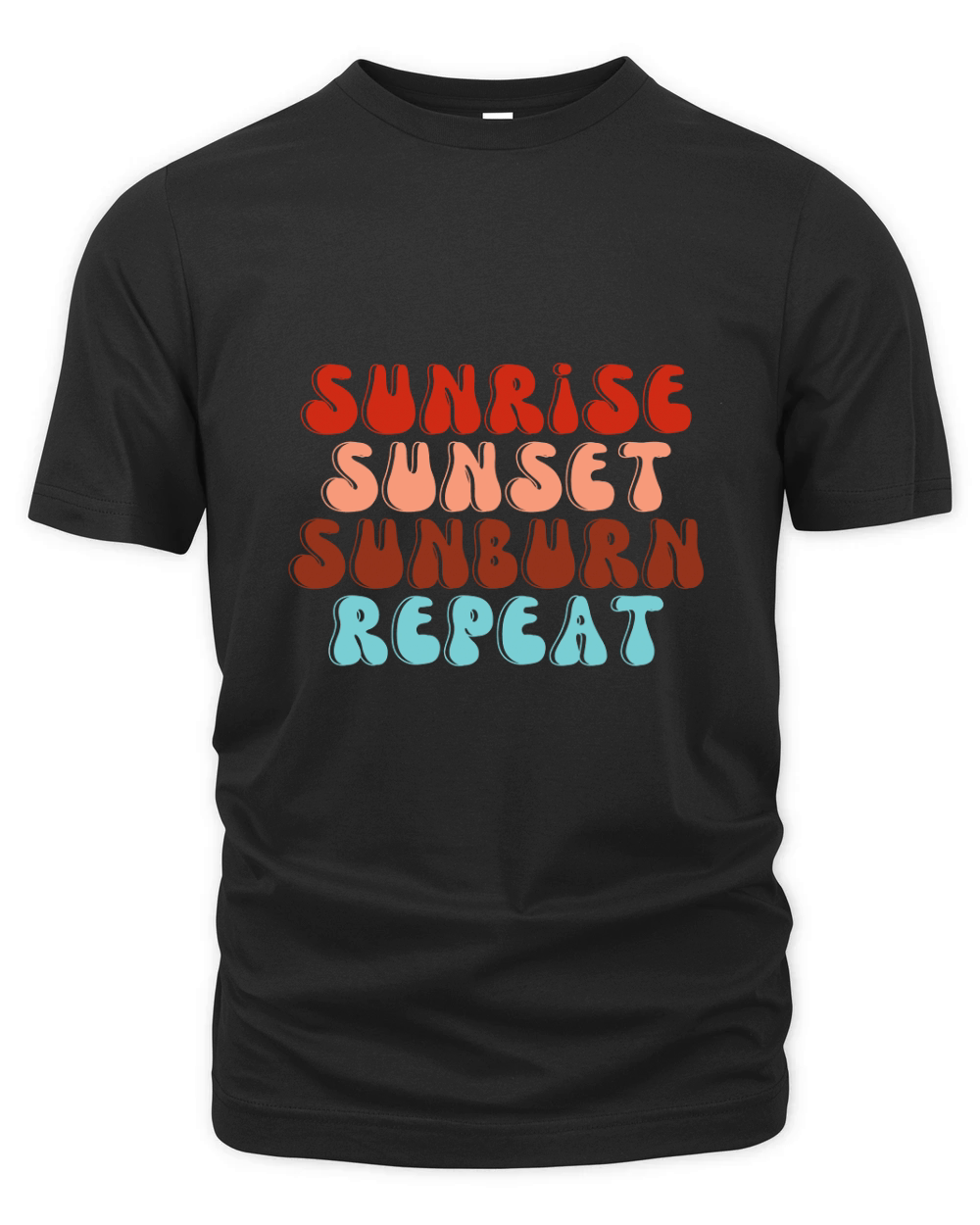 Sunrise sunset sunburn repeat Retro 02 Organic Unisex T-shirt