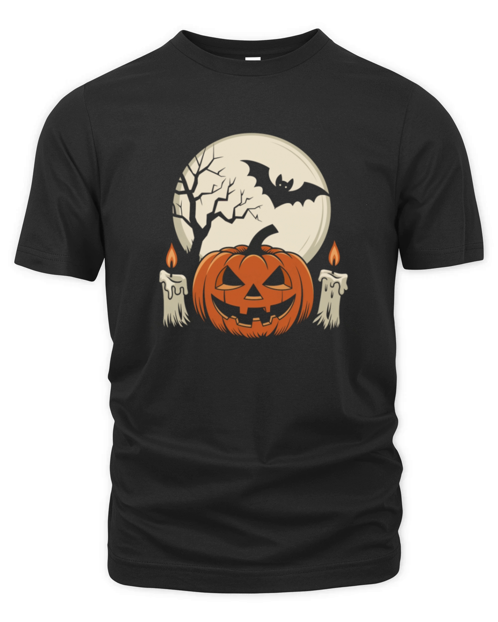 Vintage Pumpkin Scene Halloween Classic T-Shirt Organic Unisex T-shirt