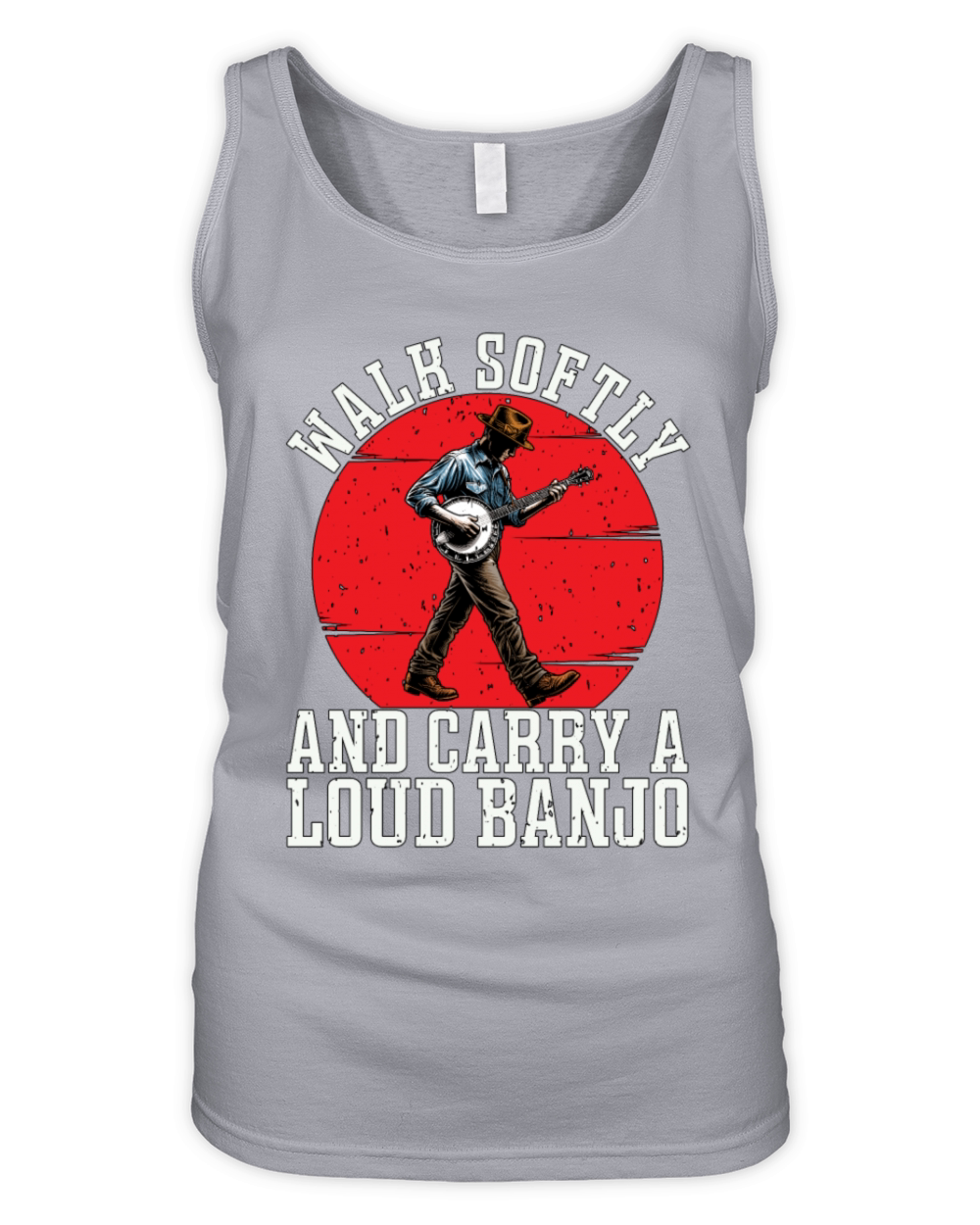 Folk Music Walk Slowly And Carry String Instrument Organic Women's Tank Top