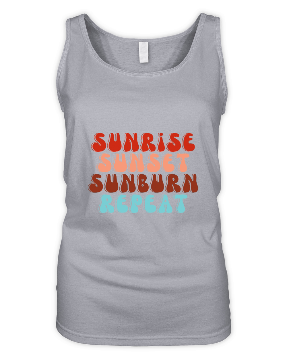 Sunrise sunset sunburn repeat Retro 02 Organic Women's Tank Top