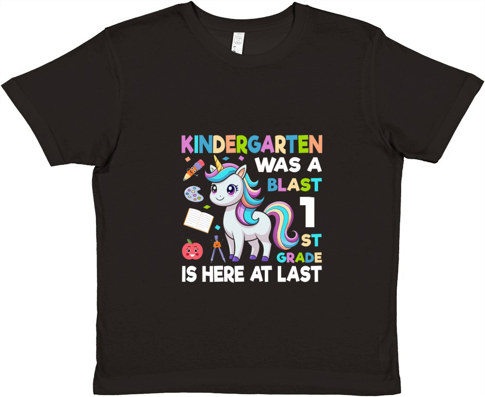 Kindergarten Was A Blast 1st Premium Kids Crewneck T-shirt