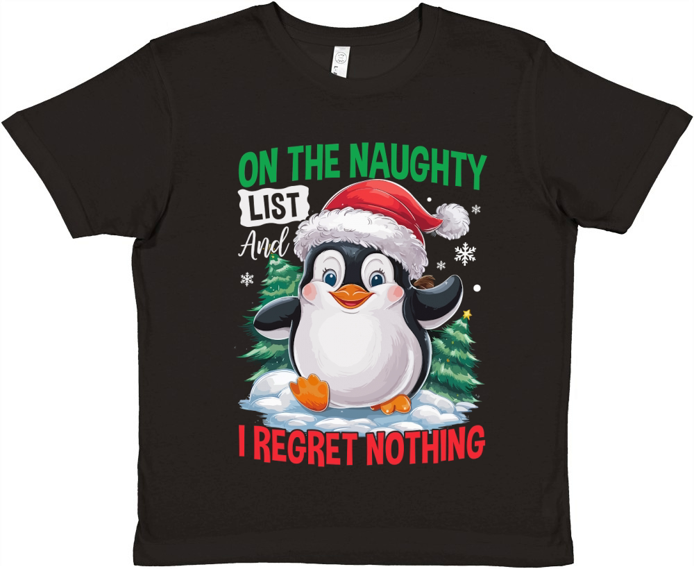 On The Naughty List And I Regret Nothing 02 Premium Kids Crewneck T-shirt