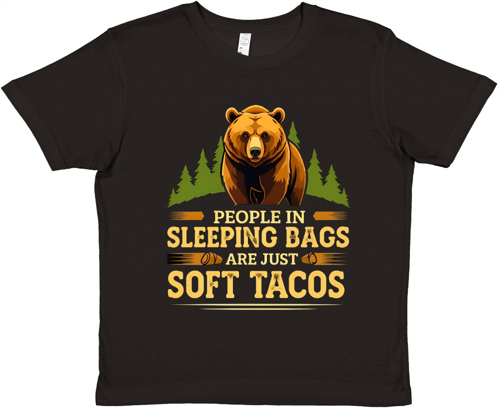 People in sleeping bags Are Just Soft tacos Premium Kids Crewneck T-shirt
