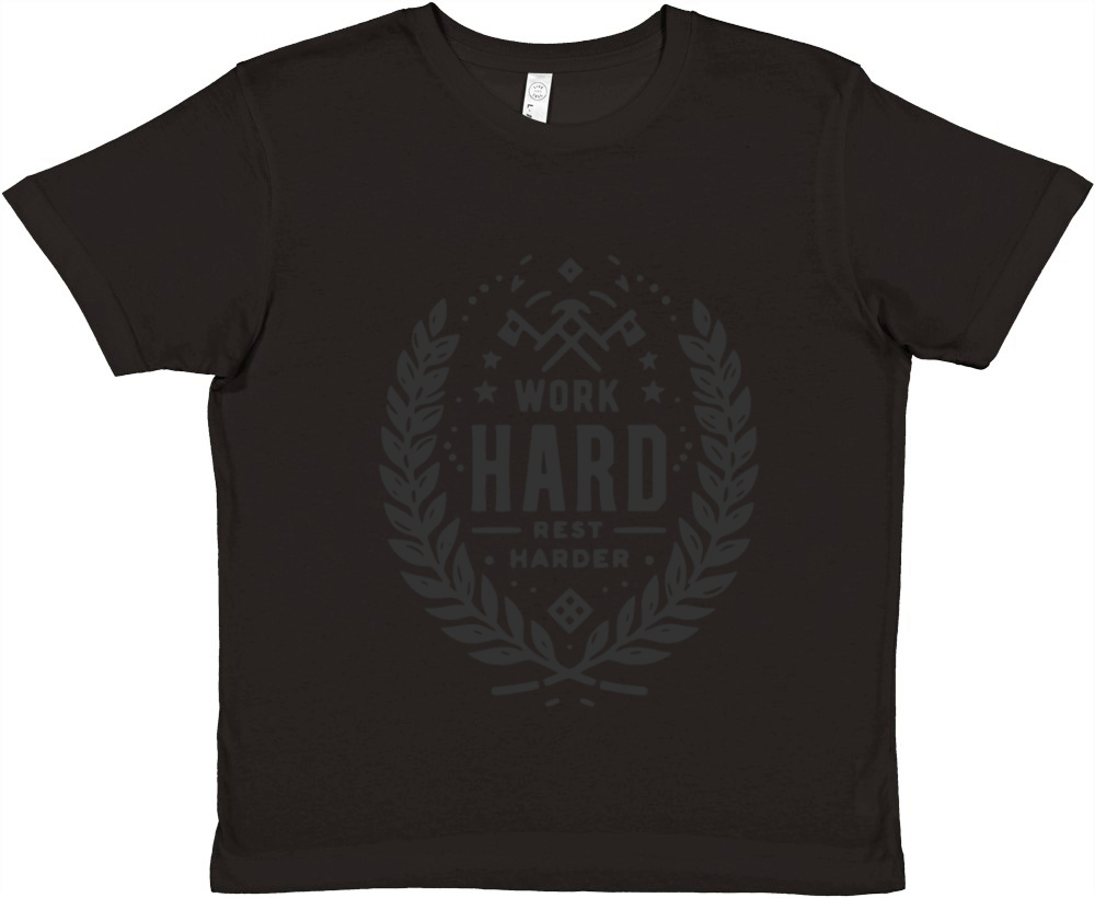 Work Hard Rest Harder Premium Kids Crewneck T-shirt