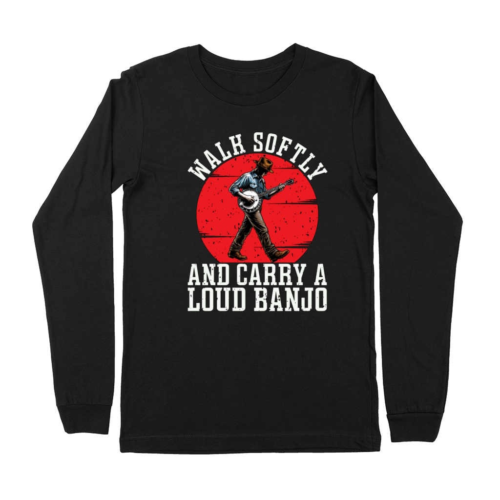 Folk Music Walk Slowly And Carry String Instrument Premium Long Sleeve