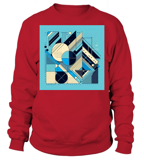 Minimalist Geometric Shapes Retro Style Sweatshirt Unisex