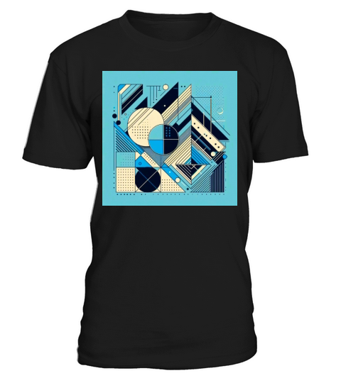 Minimalist Geometric Shapes Retro Style T-Shirt Unisex