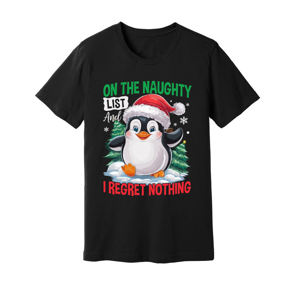 On The Naughty List And I Regret Nothing 02 Unisex Jersey Tee