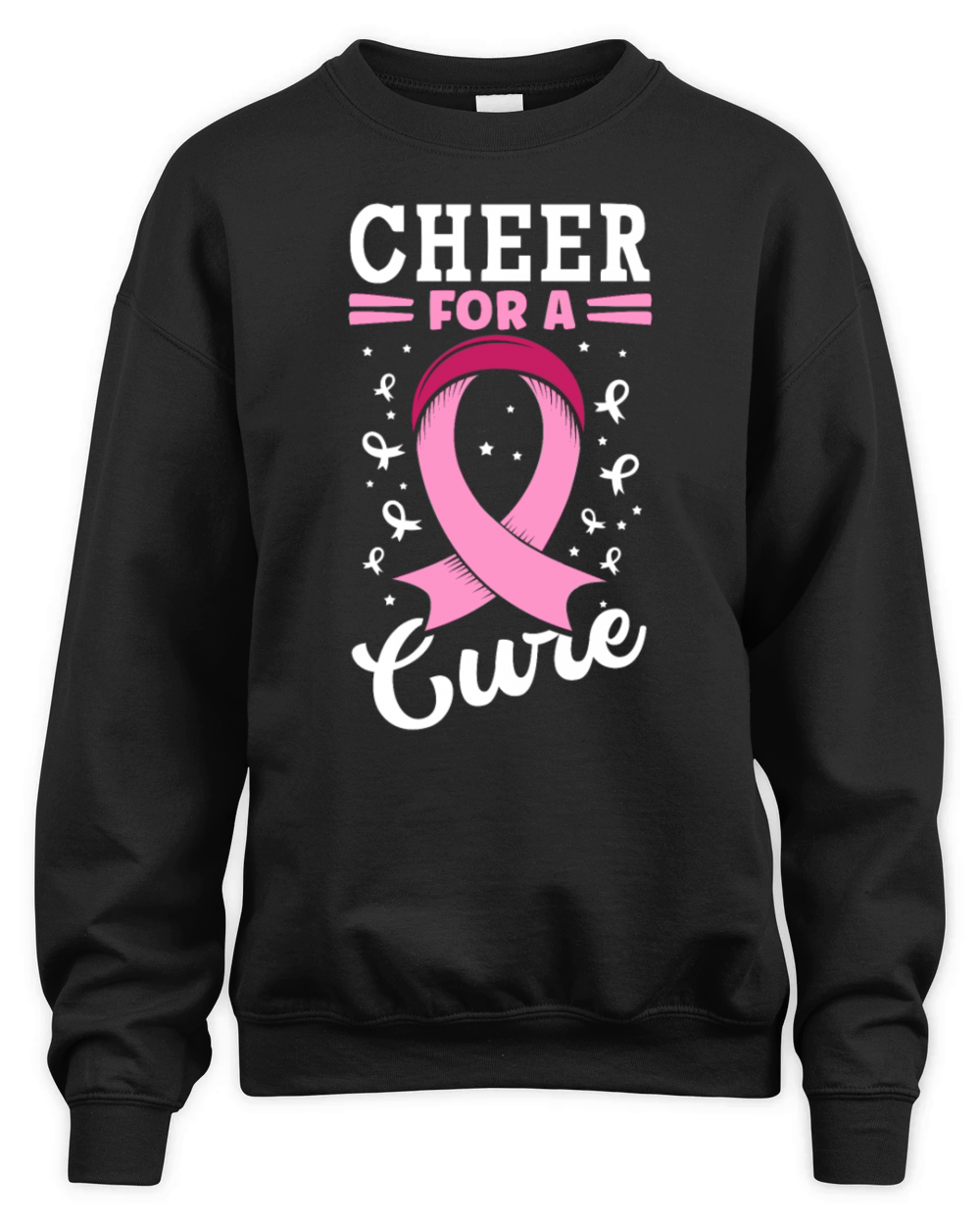 Cheer For A Cure Breast Cancer Unisex Premium Crewneck Sweatshirt