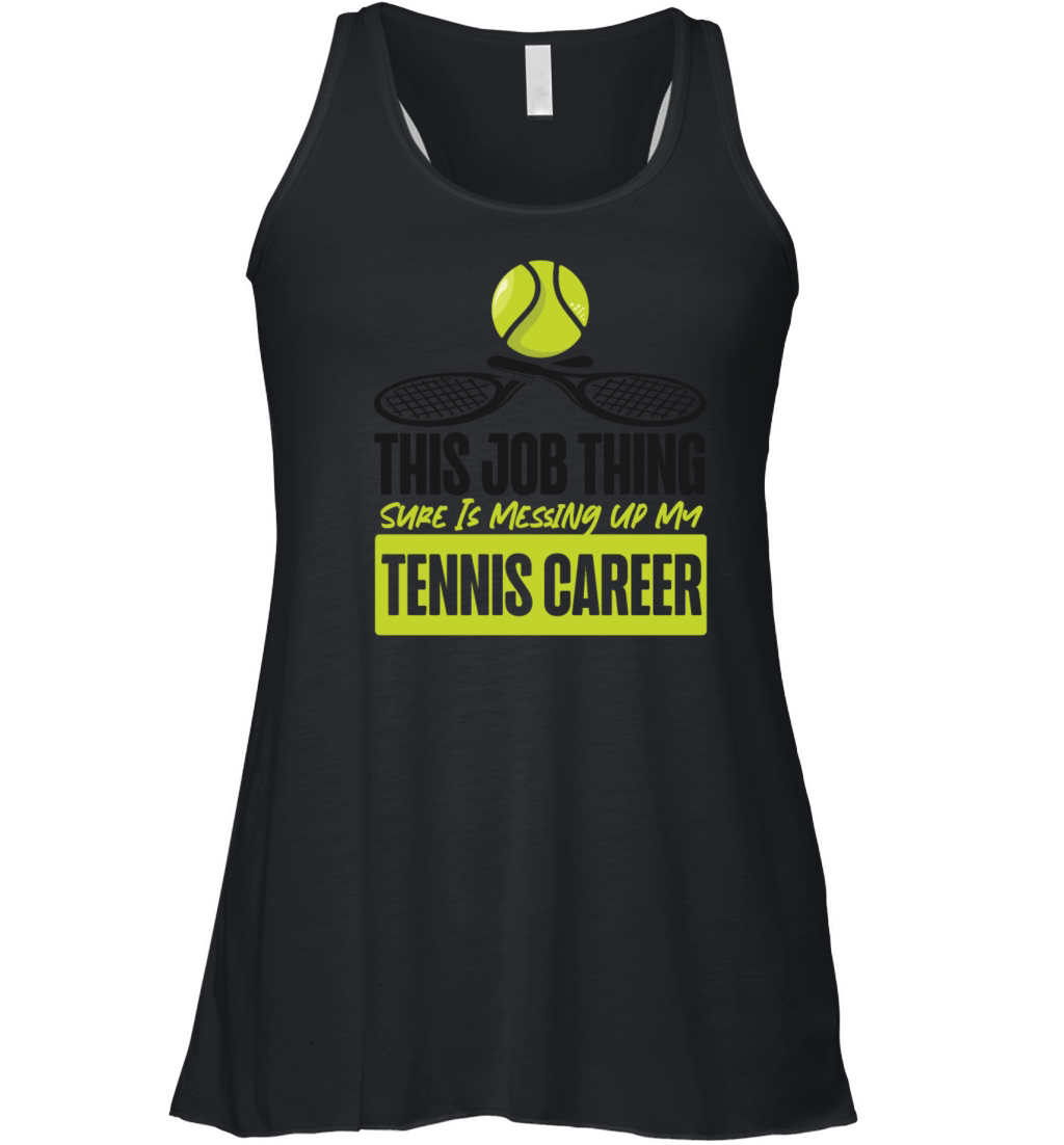 Funny Tennis Player Racket This Women's Flowy Tank Top