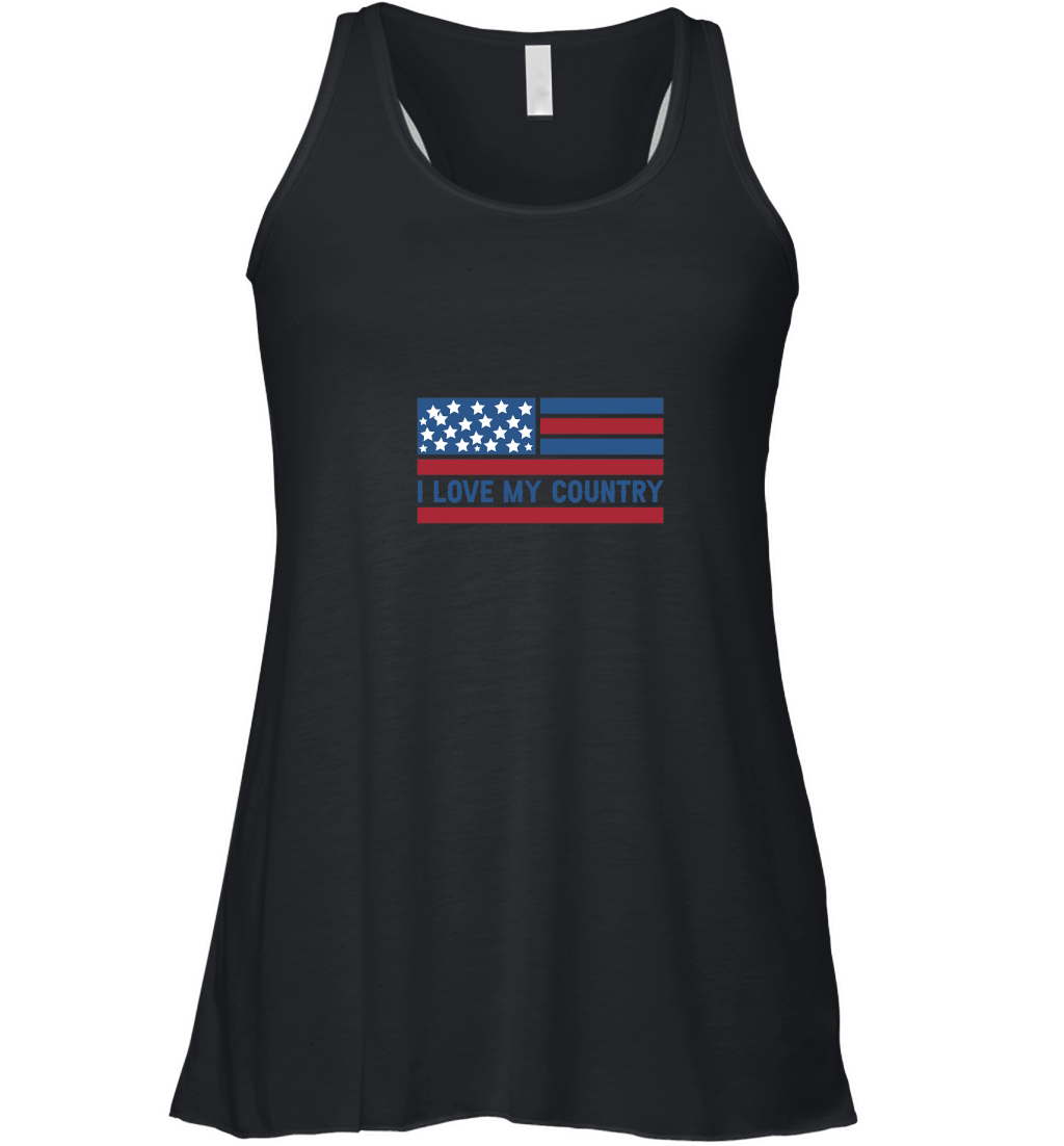 i love my country Women's Flowy Tank Top