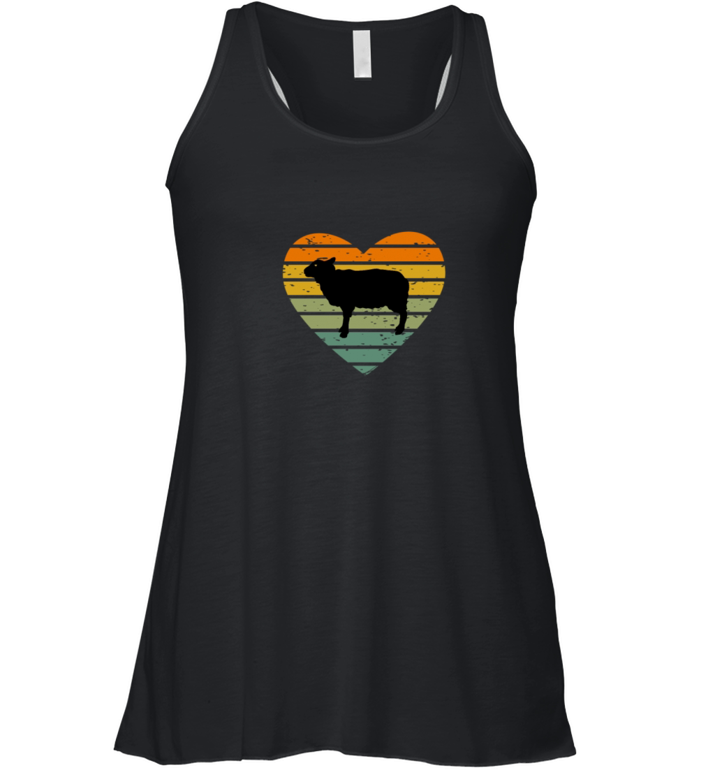 I Love Sheep Retro Women's Flowy Tank Top