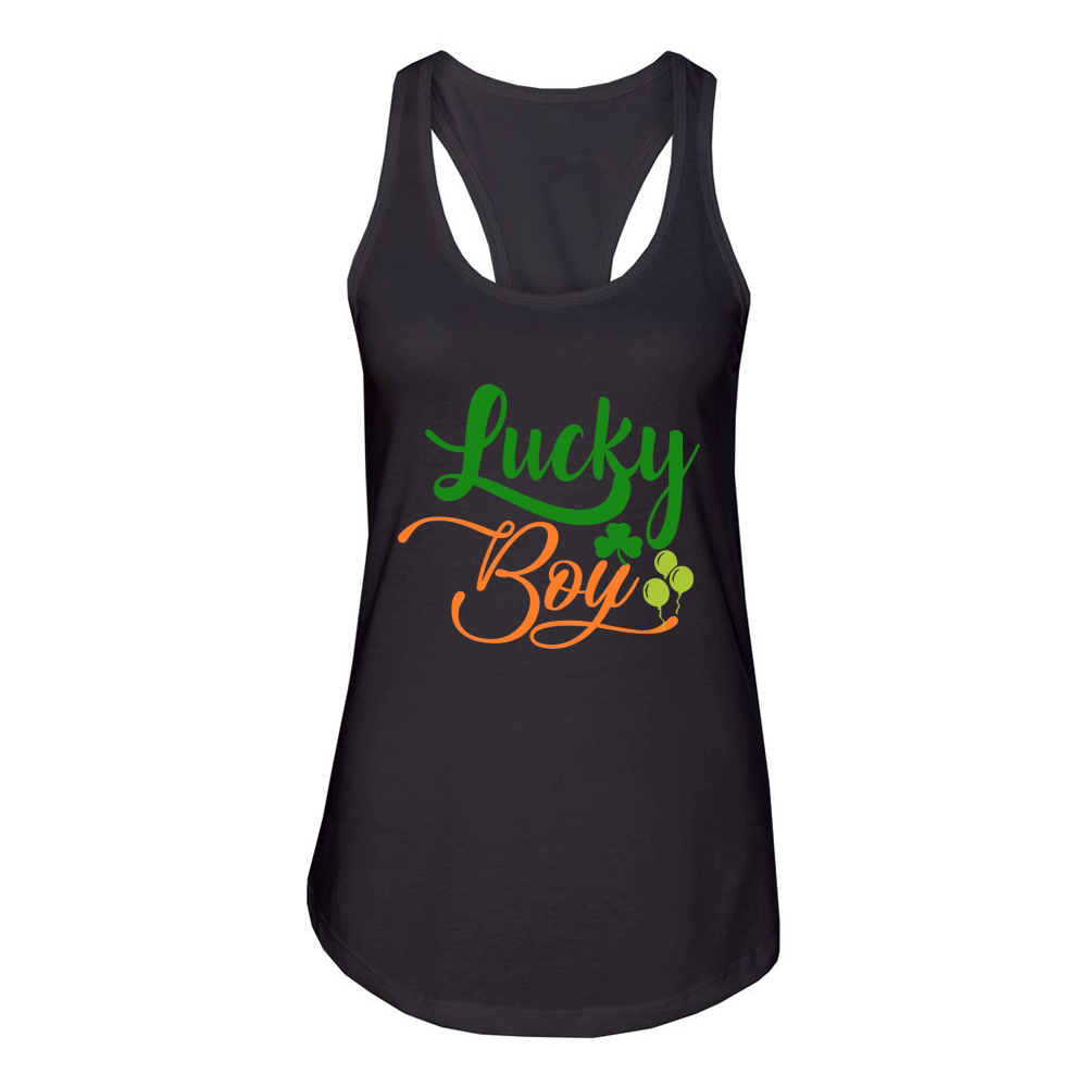 Lucky boy Women's Racerback Tank