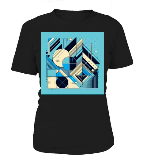 Minimalist Geometric Shapes Retro Style Women's T-Shirt
