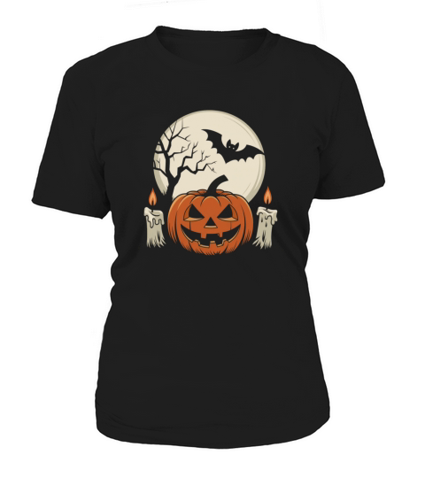 Vintage Pumpkin Scene Halloween Classic T-Shirt Women's T-Shirt