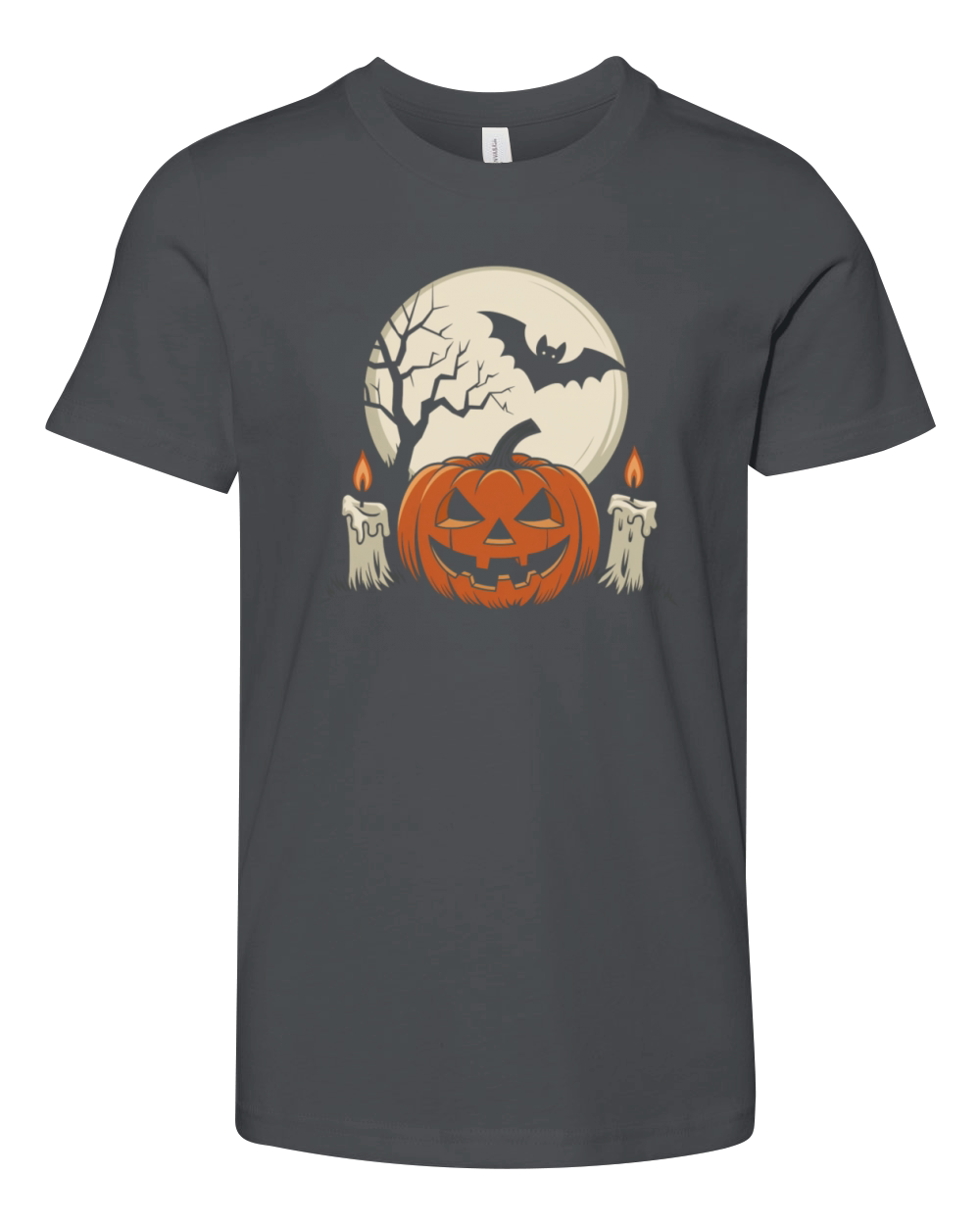 Vintage Pumpkin Scene Halloween Classic T-Shirt Youth Unisex Jersey Tee