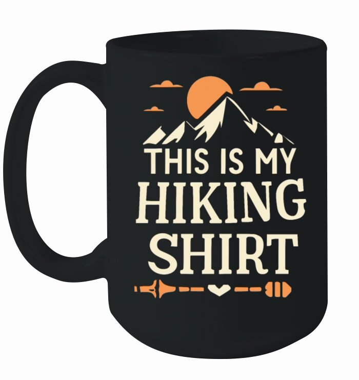 This Is My Hiking Shirt Wanderlust Retro Ceramic Mug