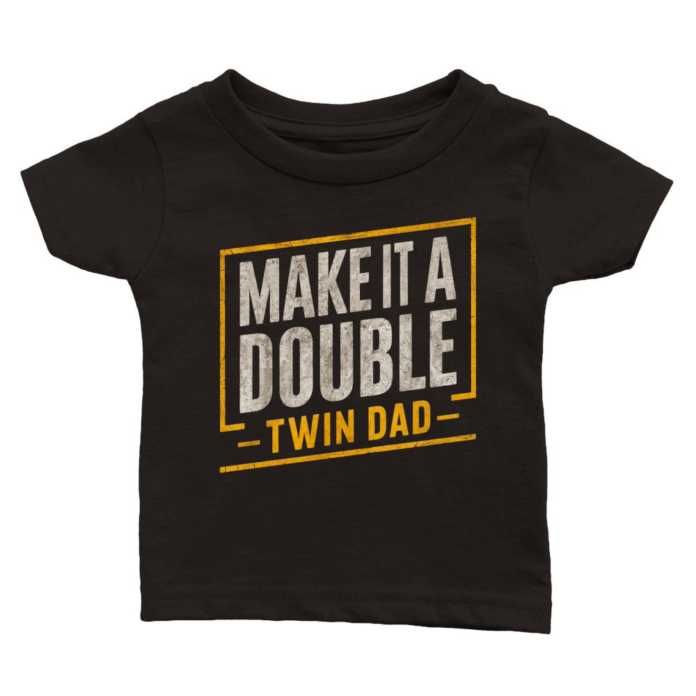 Make it a double twin dad Classic Baby Crewneck T-shirt