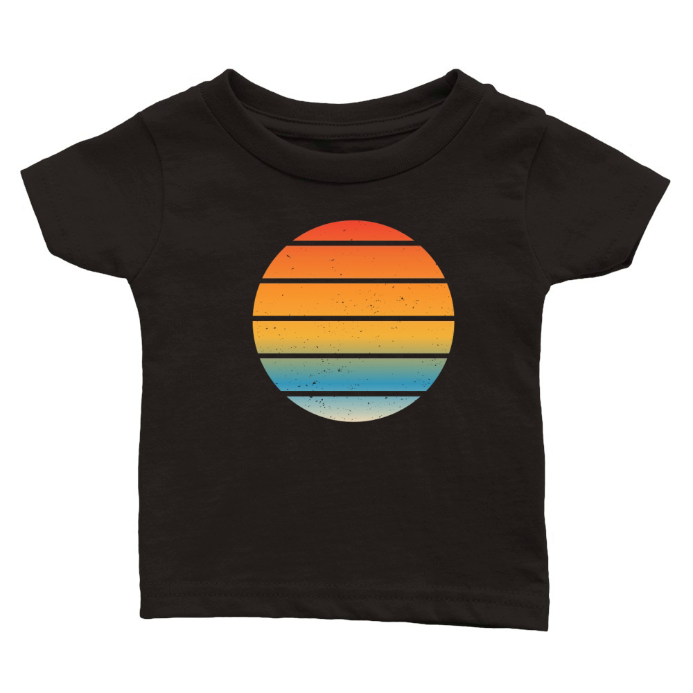 Vintage Retro Sunset (2) Classic Baby Crewneck T-shirt
