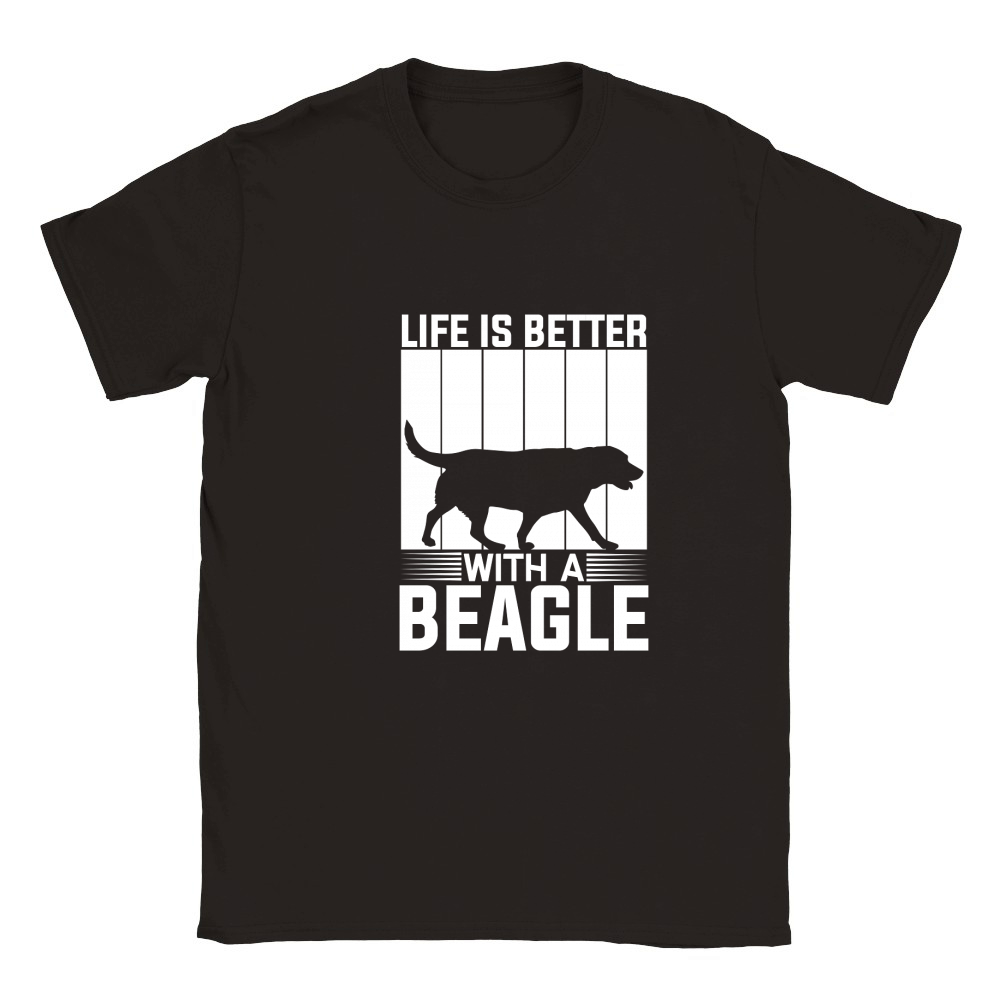 Life is better with a beagle 03 Classic Kids Crewneck T-shirt