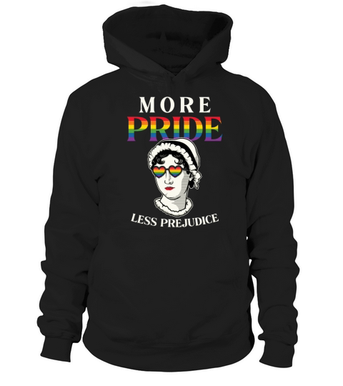 LGBT More Pride Less Prejudice Rainbow Gay Pride Hoodie Unisex