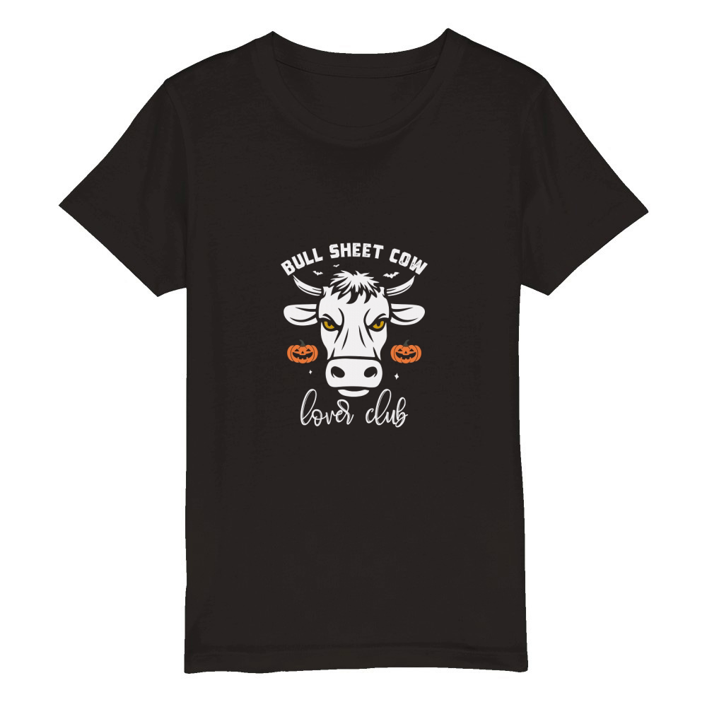 Bull sheet cow lover club Organic Kids Crewneck T-shirt
