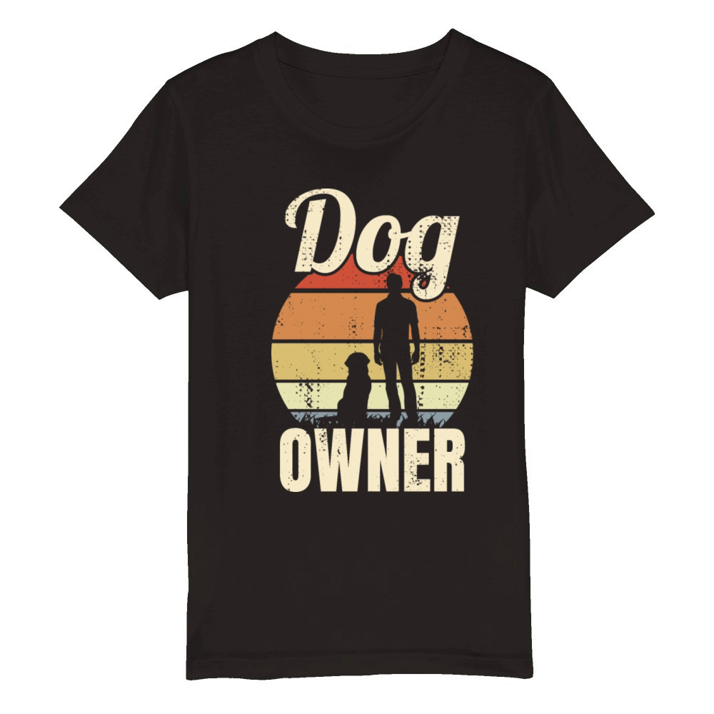 Dog Owner Vintage Look Organic Kids Crewneck T-shirt