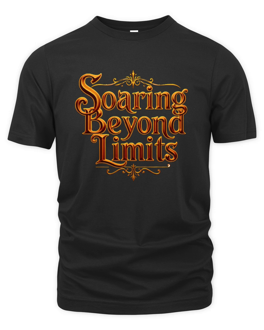 Ornate Soaring Beyond Limits Text Design Organic Unisex T-shirt