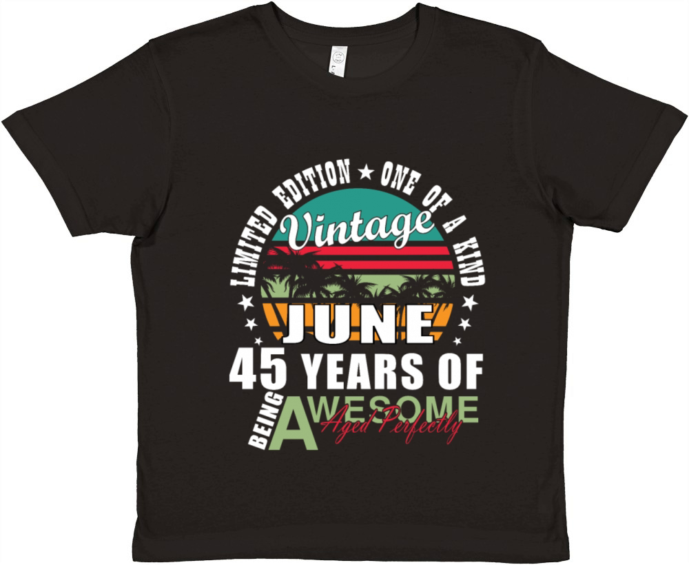 45th birthday 45 years June 1979 Premium Kids Crewneck T-shirt